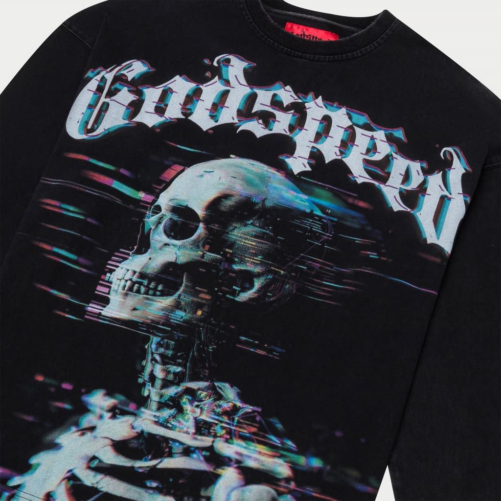 Shop GODSPEED Glitchy Long Sleeve Tee for Men – ASPHALT