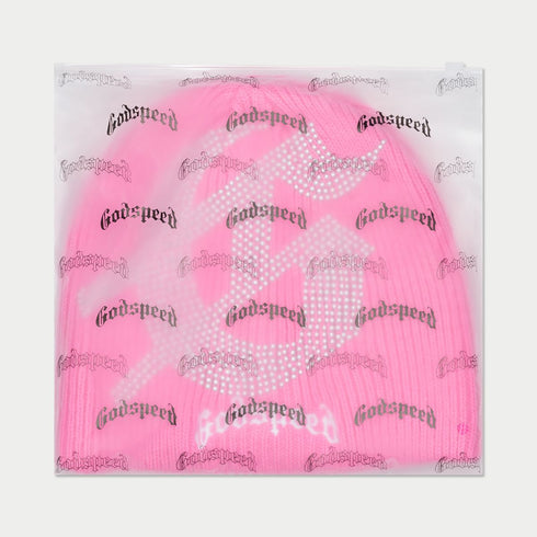 GODSPEED Studded Beanie Pink Accessories