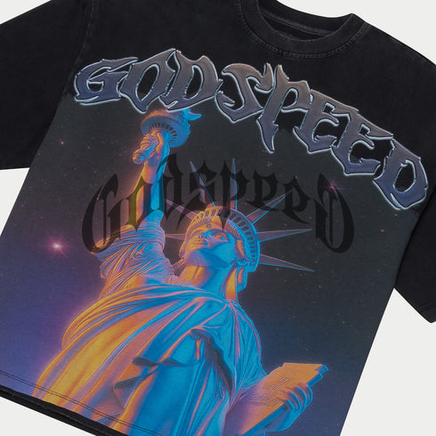 GODSPEED Purple City T-shirt Mens Apparel