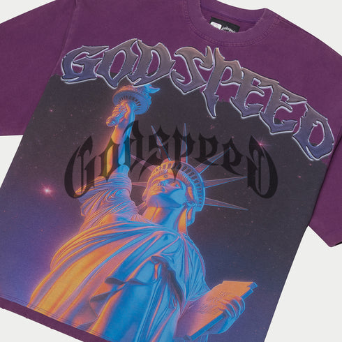 GODSPEED Purple City T-shirt Mens Apparel