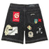 GODSPEED Patchwork Denim Shorts Mens Apparel