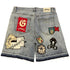 GODSPEED Patchwork Denim Shorts Mens Apparel