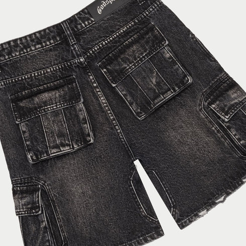 GODSPEED Octagon Cargo Denim Shorts Mens Apparel
