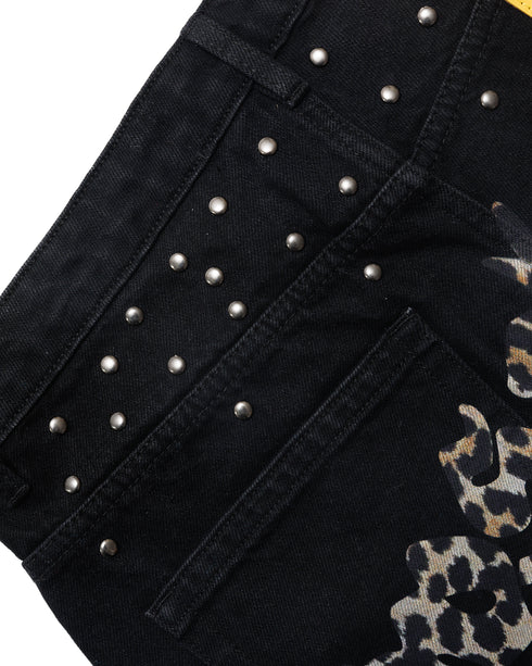 WHENSMOKECLEARS Stargaze Denim Shorts Mens Apparel