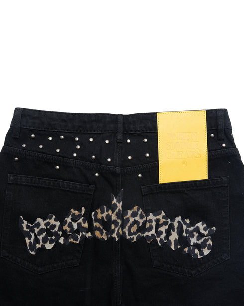 WHENSMOKECLEARS Stargaze Denim Shorts Mens Apparel
