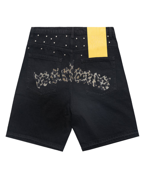 WHENSMOKECLEARS Stargaze Denim Shorts Mens Apparel