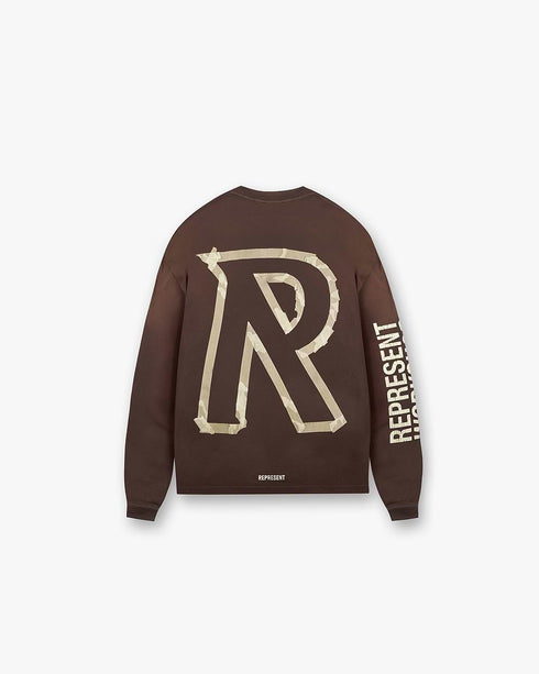 REPRESENT Masking Tape Initial L/s Tee Mens Apparel
