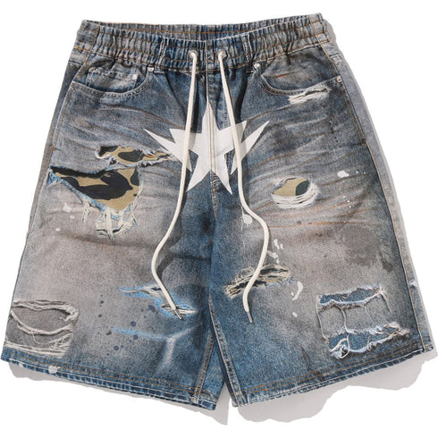 BAPE STA Fake Print Shorts Men's Apparel