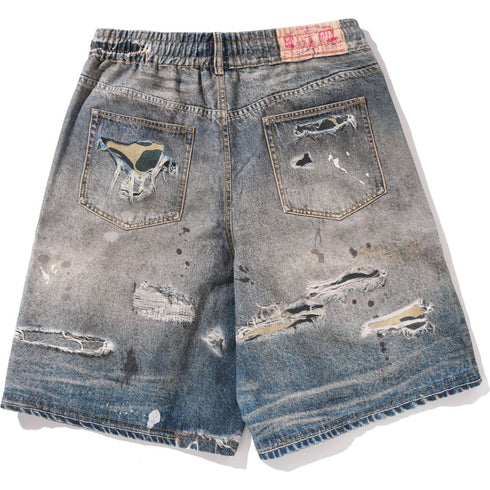 BAPE STA Fake Print Shorts Men's Apparel