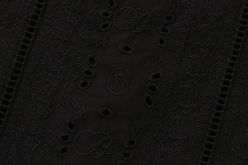 BAPE Embroidery Open Collar SS Shirt Mens Apparel