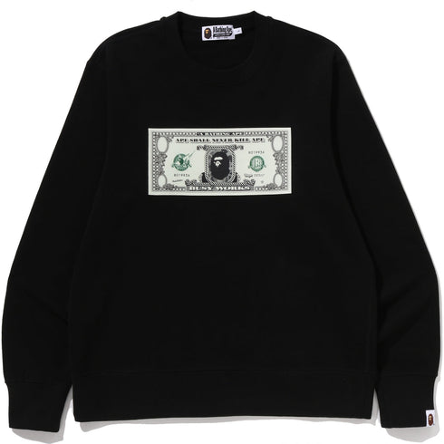 BAPE Banknote Relaxed Fit Crewneck Sweatshirt Men's Apparel