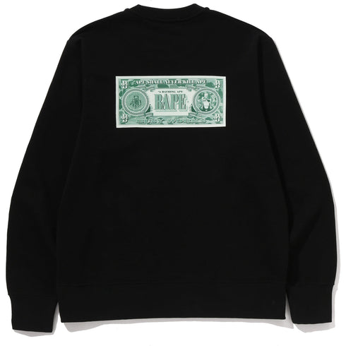 BAPE Banknote Relaxed Fit Crewneck Sweatshirt Men's Apparel