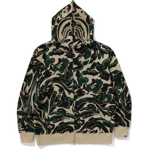 BAPE Marbling Camo Shark Relaxed Fit Mens Apparel