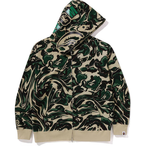 BAPE Marbling Camo Shark Relaxed Fit Mens Apparel