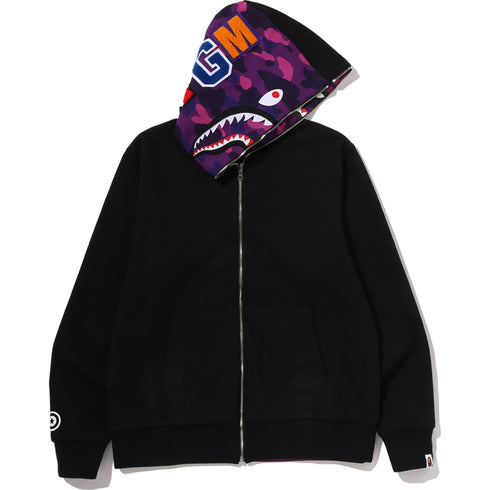 BAPE Color Camo Reversible Shark Zip-Up Hoodie Men's Apparel