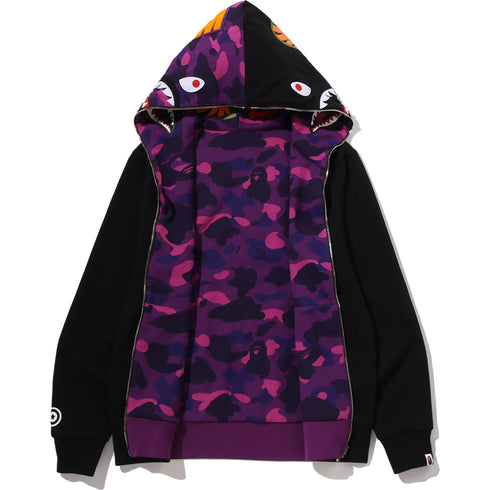 BAPE Color Camo Reversible Shark Zip-Up Hoodie Men's Apparel