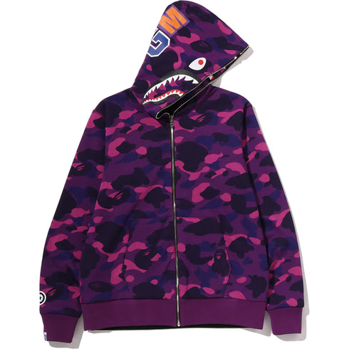 BAPE Color Camo Reversible Shark Zip-Up Hoodie Men's Apparel