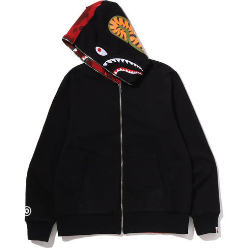 BAPE Color Camo Reversible Shark Zip-Up Hoodie Men's Apparel
