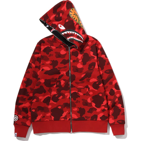 BAPE Color Camo Reversible Shark Zip-Up Hoodie Men's Apparel