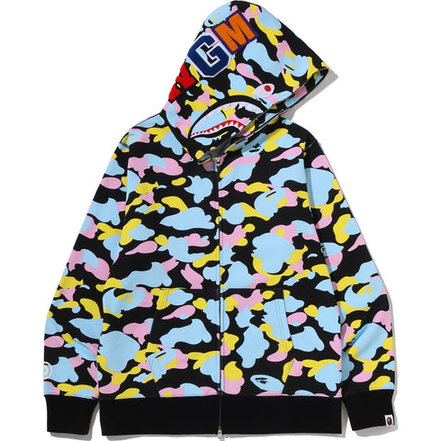 BAPE Multi Camo Shark Fullzip Hoodie Men's Apparel