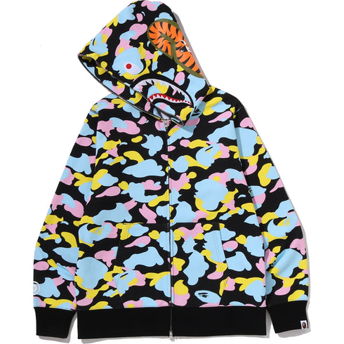 BAPE Multi Camo Shark Fullzip Hoodie Men's Apparel
