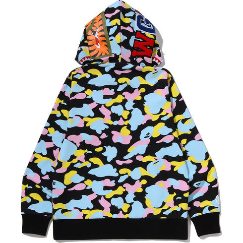 BAPE Multi Camo Shark Fullzip Hoodie Men's Apparel