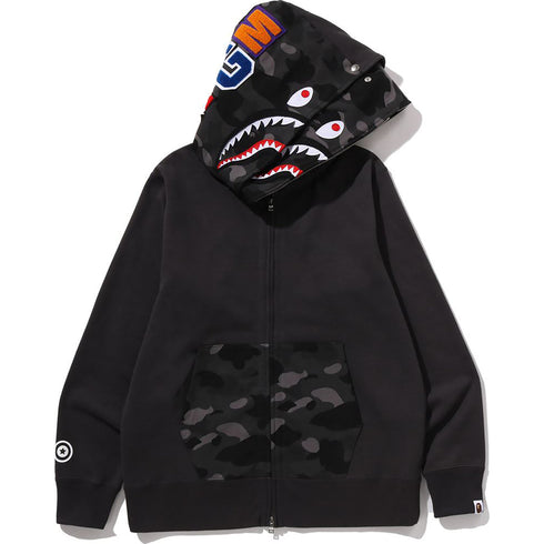 BAPE Color Camo Shark Double Hoodie Men's Apparel