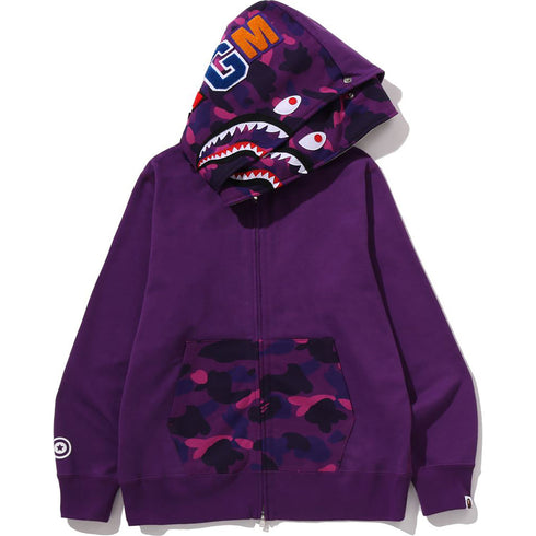 BAPE Color Camo Shark Double Hoodie Men's Apparel