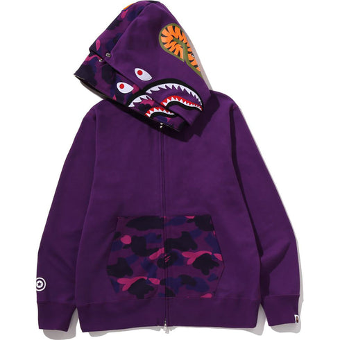 BAPE Color Camo Shark Double Hoodie Men's Apparel