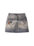 BAPE Fake Print Multi Logo Denim Skirt Women's Apparel