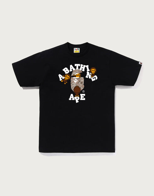 BAPE Tiger Camo College Milo Tee Men's Apparel