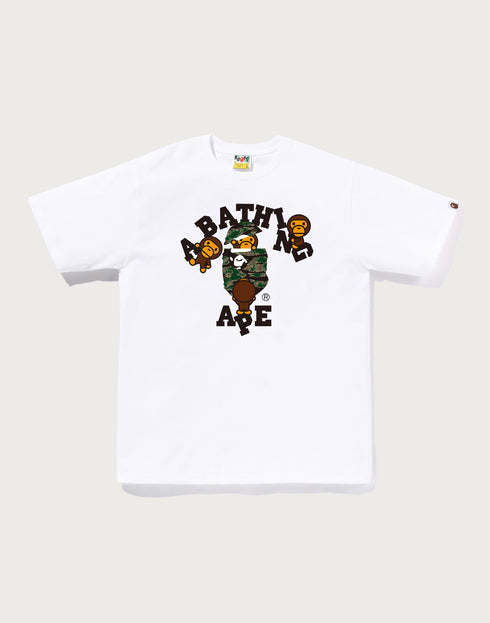 BAPE Tiger Camo College Milo Tee Men's Apparel