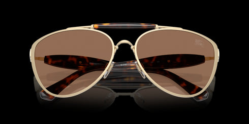 BURBERRY 0be3160 61 Light Gold W/d Brown Accessories