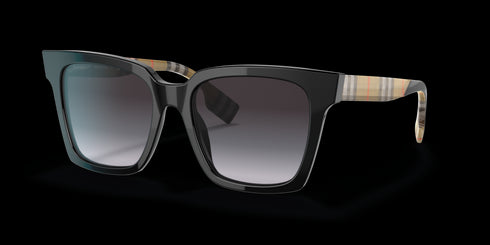 BURBERRY 0be4335 53 Maple Black W/ Grey Accessories