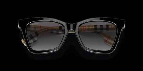 BURBERRY 0be4346 53 Elsa Black W/ Grey Accessories