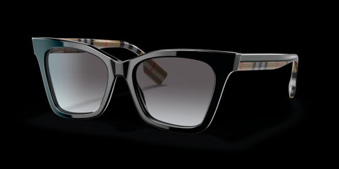 BURBERRY 0be4346 53 Elsa Black W/ Grey Accessories