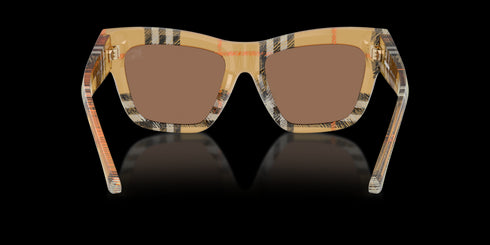 BURBERRY Obe4449 53 Check Sand W/ Dark Accessories