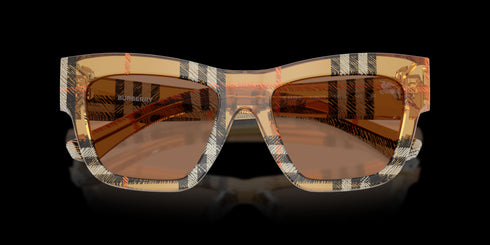 BURBERRY Obe4449 53 Check Sand W/ Dark Accessories