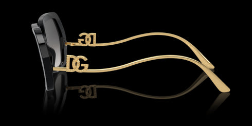 DOLCE & GABBANA 0dg4468b 58 Black W/ Grey Accessories