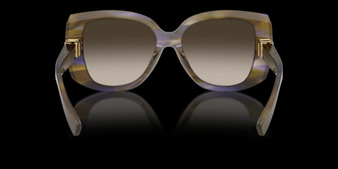 DOLCE & GABBANA 56 Striped Olive W/brown Gradient Accessories