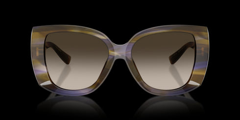 DOLCE & GABBANA 56 Striped Olive W/brown Gradient Accessories