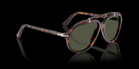 PERSOL 0po0202s 57 Havana W/ Green Accessories