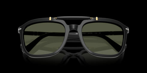 PERSOL 0po0203s 57 Black W/ Green Accessories