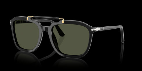 PERSOL 0po0203s 57 Black W/ Green Accessories