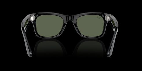 RAY-BAN Wayfarer Shiny Black W/g15 Green Accessories