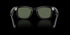 RAY-BAN Wayfarer Shiny Black W/g15 Green Accessories