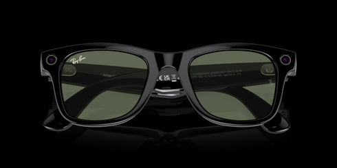 RAY-BAN Wayfarer Shiny Black W/g15 Green Accessories