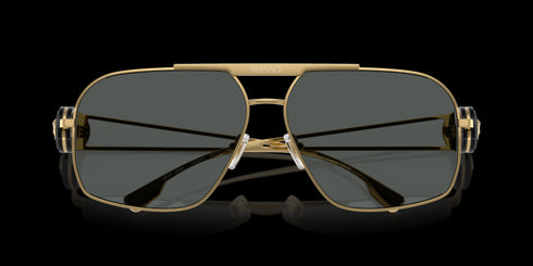 VERSACE 62 Gold W/ Dark Grey Accessories