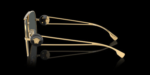 VERSACE 62 Gold W/ Dark Grey Accessories