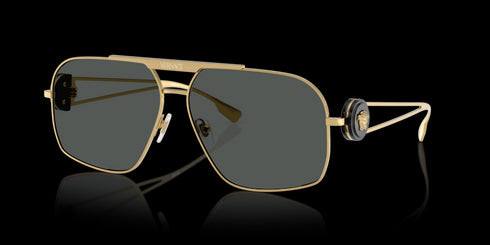 VERSACE 62 Gold W/ Dark Grey Accessories